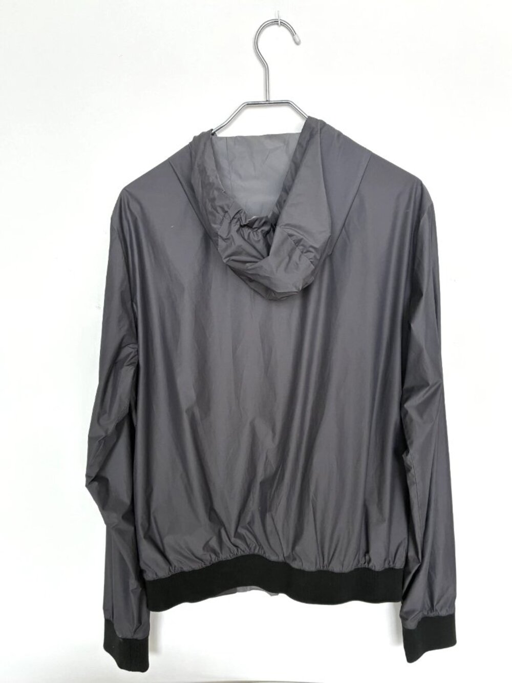 MOORER men's grey windbreaker luxury jacket reversible hooded sz 50 (M) NWOT - Picture 6 of 12